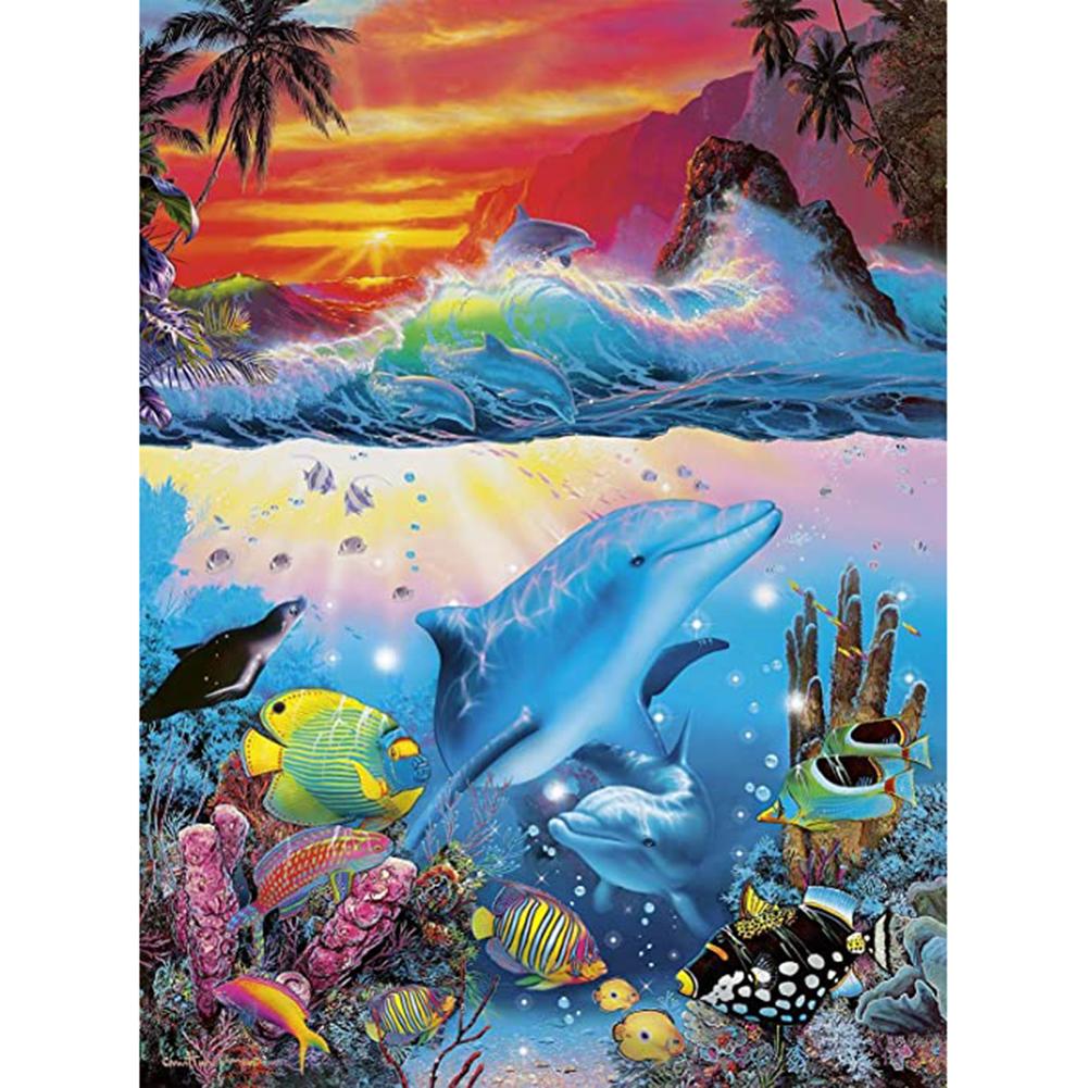 

30x40cm Round Drill Diamond Painting-Undersea World, 501 Original