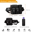 Taktisch Hüfttasche mit Flaschenhalter Militärisch Bauchtasche Wasserdicht Gürteltasche MOLLE Wasserflasche Halter Multifunktional für Damen Herren Wandern Laufen Camping Trekking, Schwarz