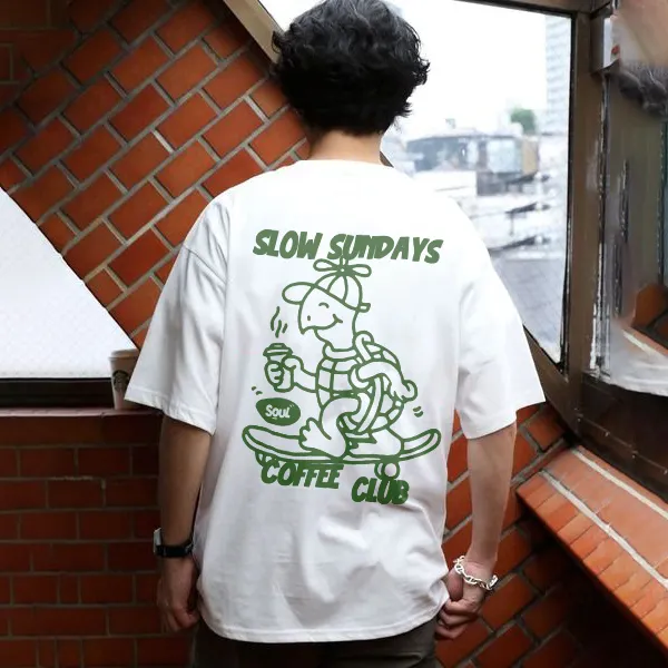 Slow Sundays Soul Coffee Club Printed Men's T-shirt