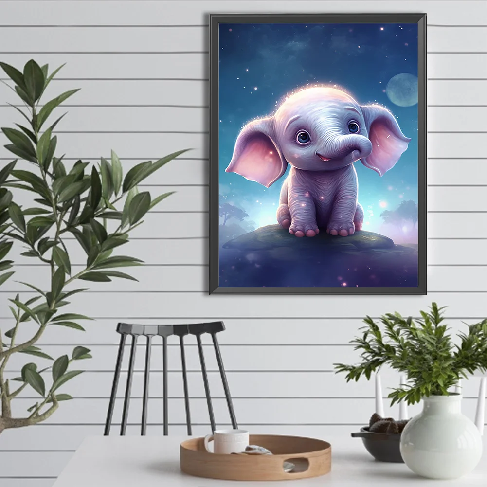 Diamond Painting - Full Round Drill - Elephant(Canvas|30*40cm)