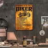 10 raisons d&rsquo;&ecirc;tre avec un motard - Panneaux en &eacute;tain m&eacute;tallique(20*30cm/30*40cm) - Garage