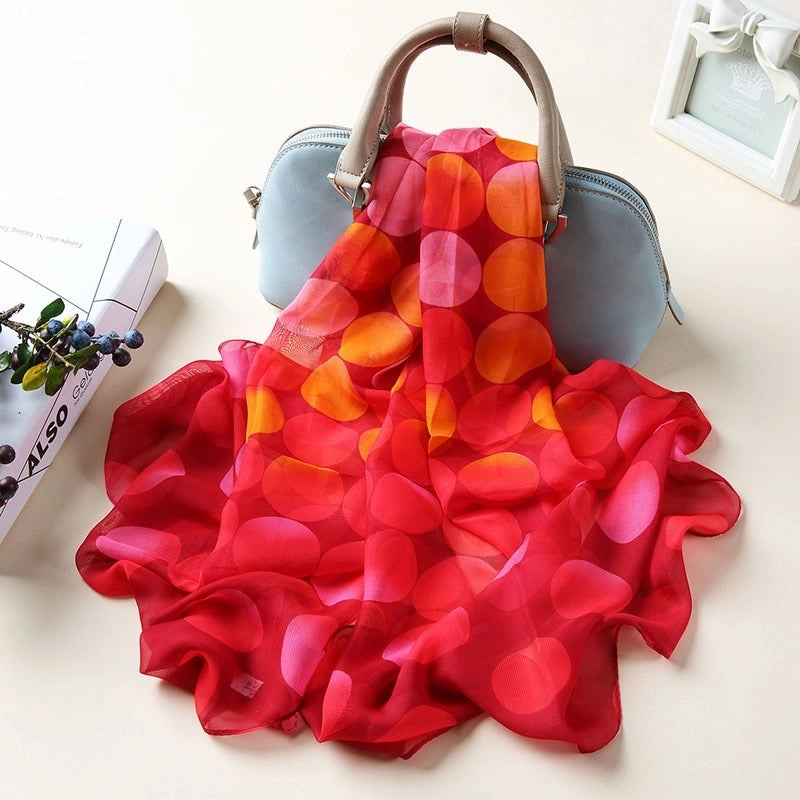 Sand Scarf Summer Small Scarf Dual-use Korean Style Small Scarf Classic Leopard Chiffon Scarf Women Thin Shawl