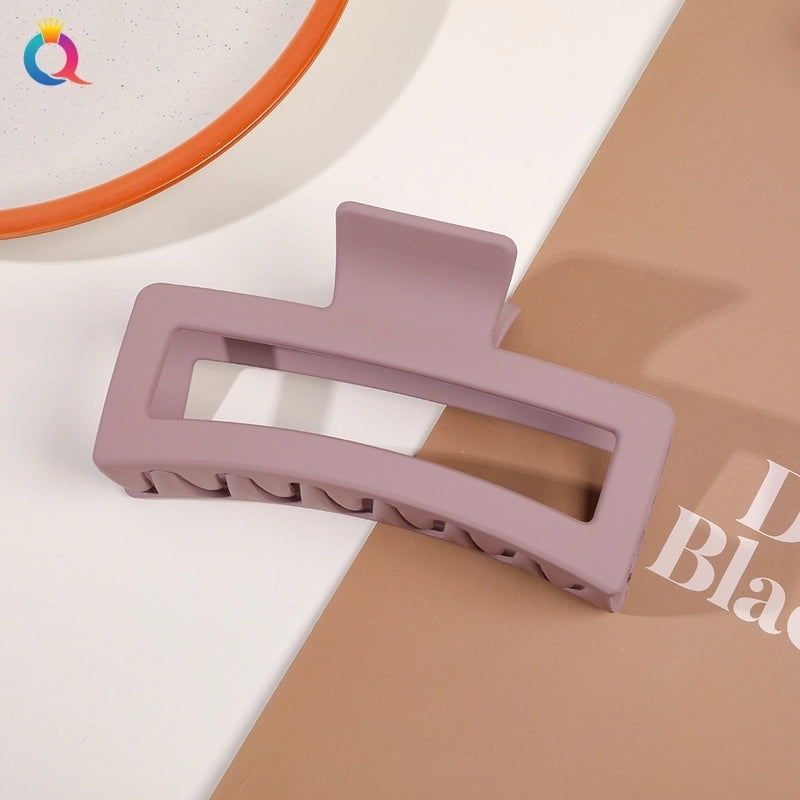 Minimalist Solid Color Plastic Hair Claws