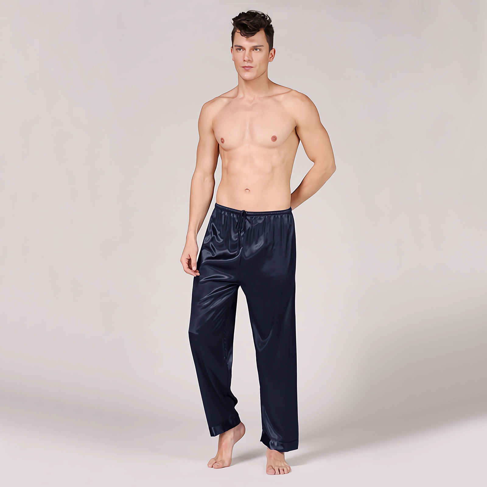 22 Momme Solid Silk Pajama Pants For Men REAL SILK LIFE