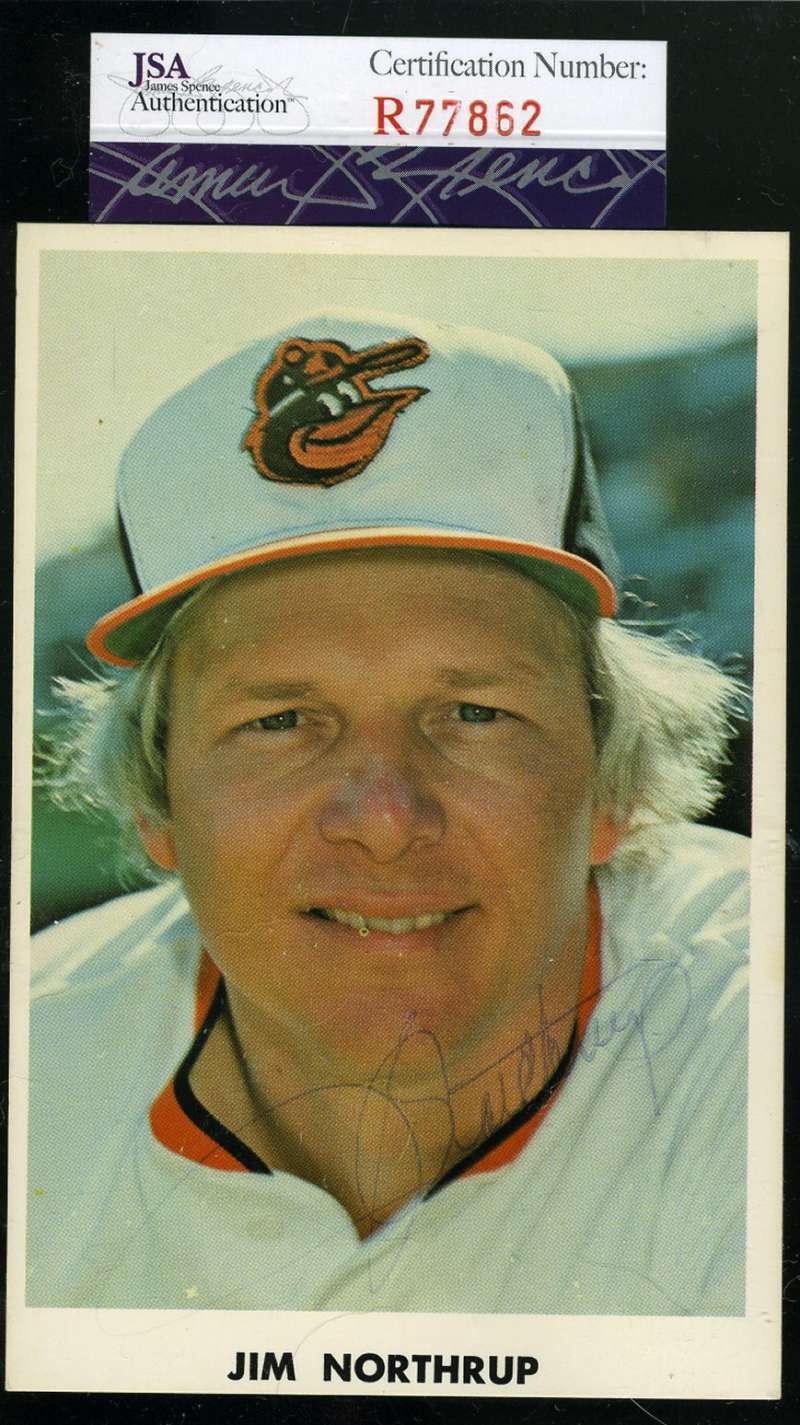 Jim Northrup Jsa Autographed Team Issue Photo Poster painting Hand Signed Authentic Orioles