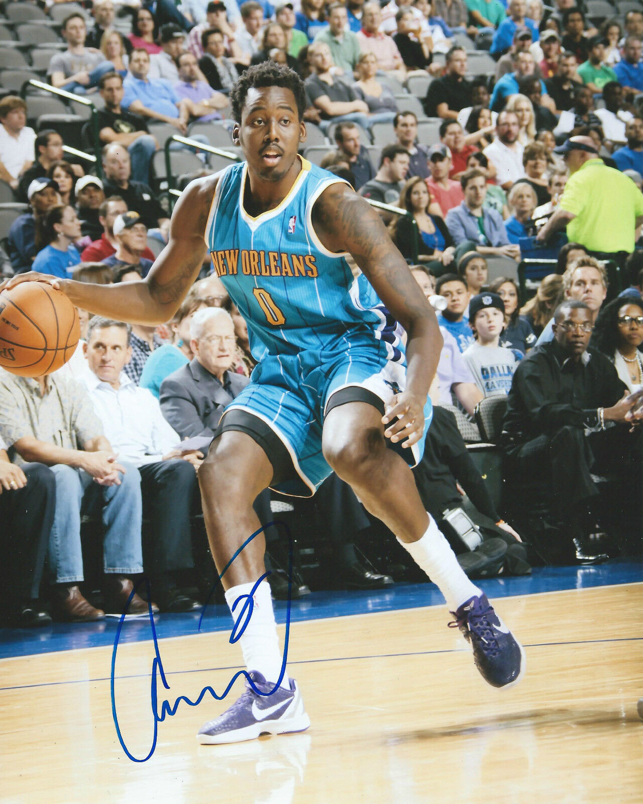 Alfarouq Aminu *NEW ORLEANS HORNETS* Signed Autographed 8x10 A2 Photo Poster painting COA GFA