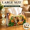 Large Size DIY Twin Kittens Bloom Diamond Painting Tissue Box