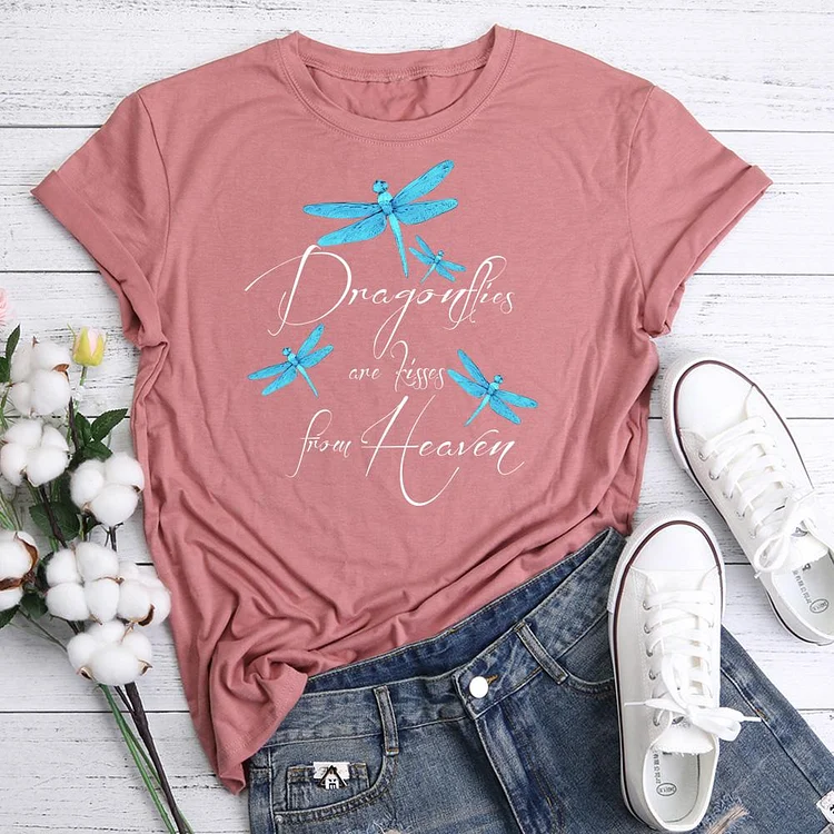 Dragonfly are kisses from heavenT-Shirt Tee -06397-Annaletters
