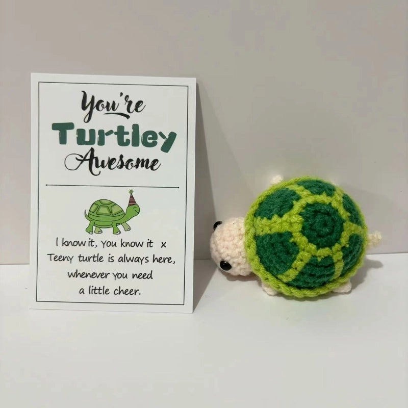 A Handmade Wool Knitting Pendant Cute Positive Energy Funny Doll Wool Positive Turtle Doll Ornaments