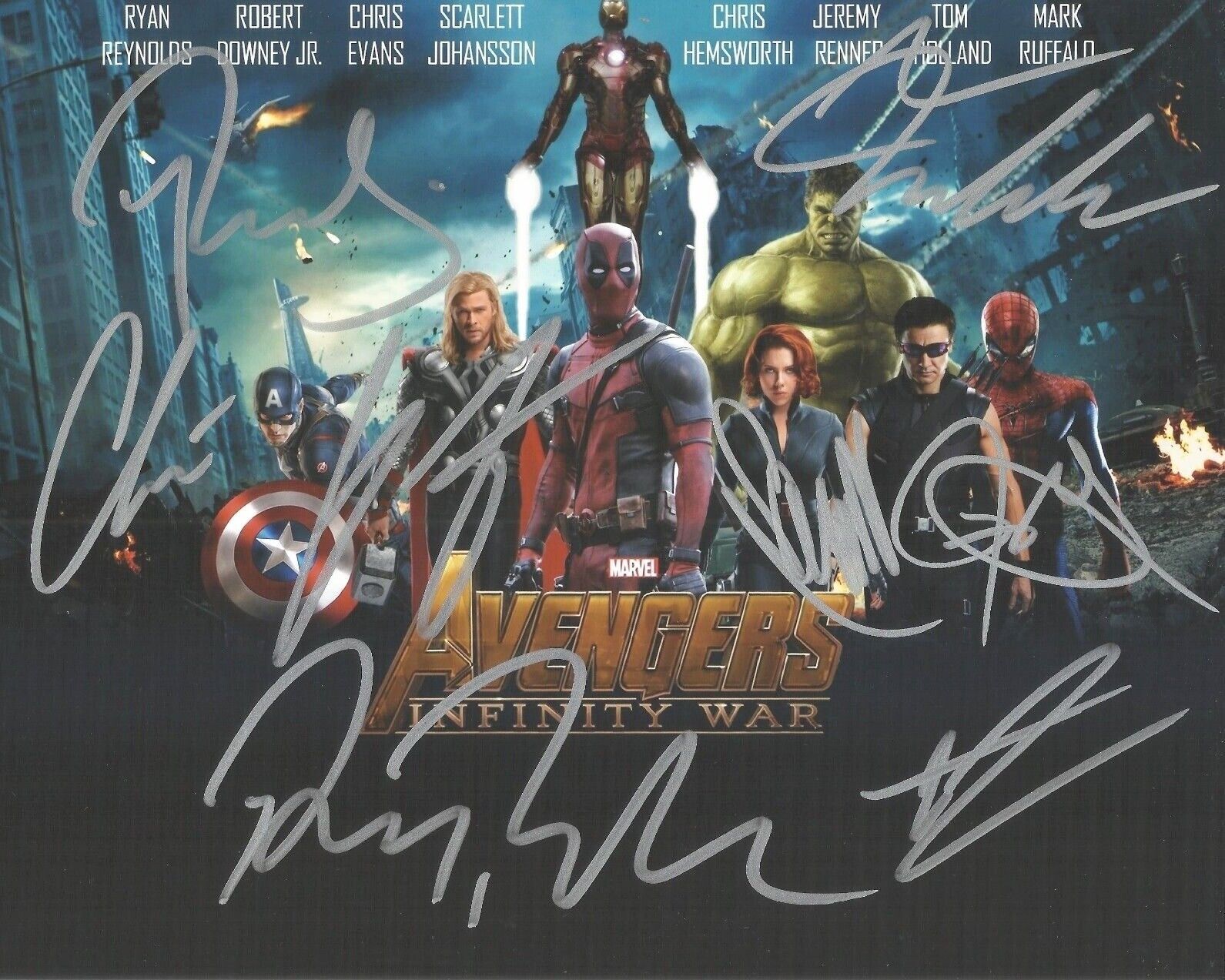 REPRINT - AVENGERS INFINITY WAR Autographed Signed 8 x 10 Photo Poster painting Poster Man Cave