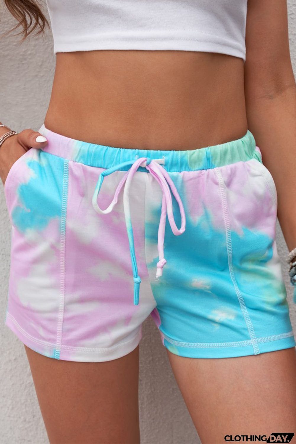 Knit Tie Dye Lounge Shorts