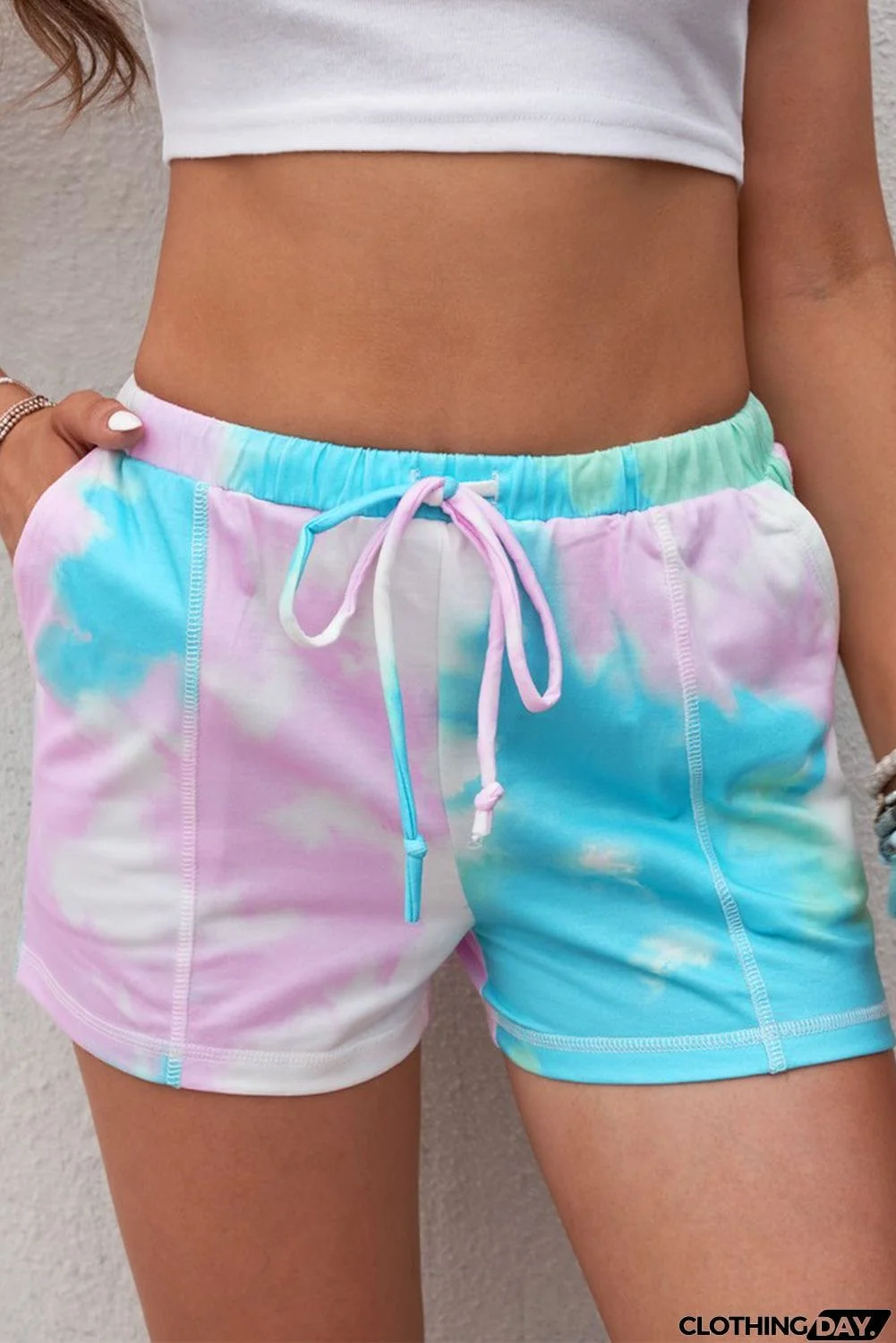 Knit Tie Dye Lounge Shorts