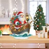 (US Local)Santa Claus & Boat DIY Table Top Diamond Painting Ornament Kits
