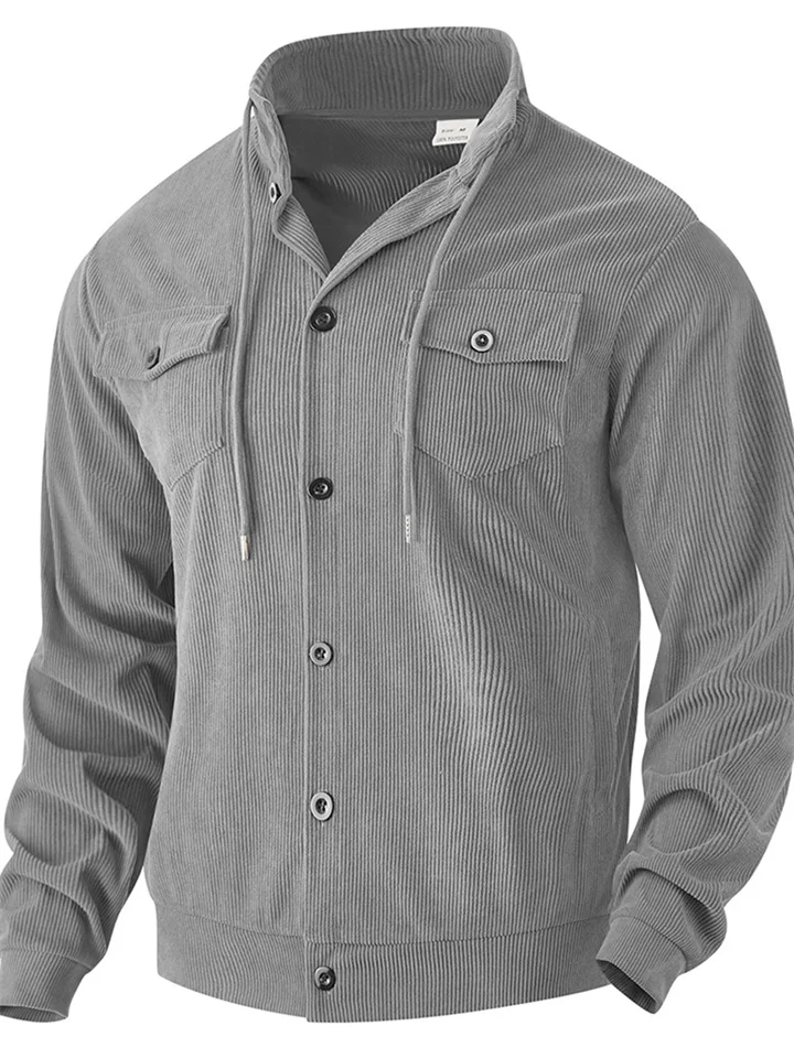 Fall and Winter Jacket Men's Corduroy Lapel New American Retro Workwear Jacket