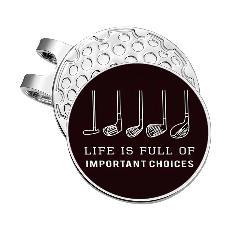 Golf Swing Shape Golf Cap Clip Creative Ball Marker