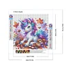 5D diy volle runde bohrer diamant malerei einhorn wanddekoration kunst handwerk 40x40cm