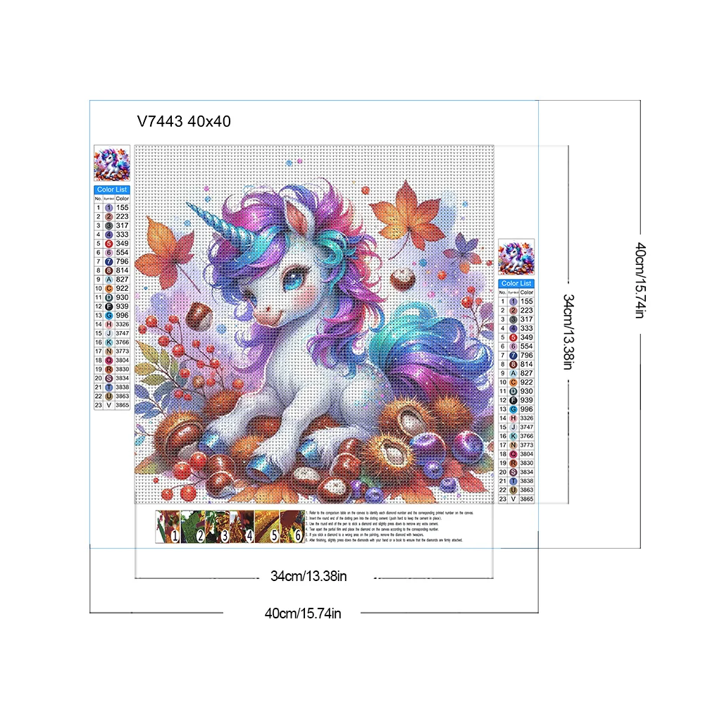 Diamond Painting - Full Round Drill - Unicorn(Canvas|40*40cm)
