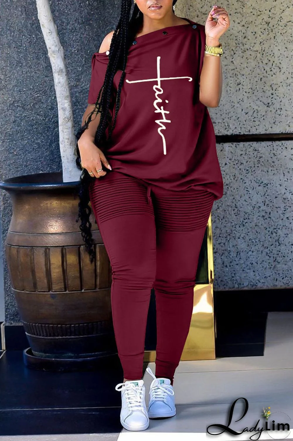 Army Green Casual Print Split Joint Oblique Collar Short Sleeve Two Pieces