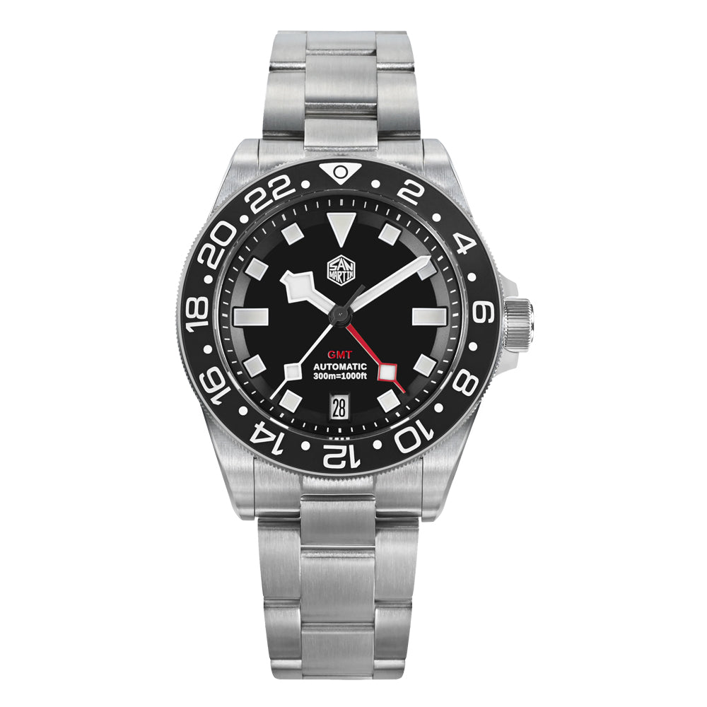 ★EU-Pre-Owned★Watchdives x San Martin Titanium NH34 GMT Watch SN0121TC San Martin Watch san martin watchSan Martin Watch