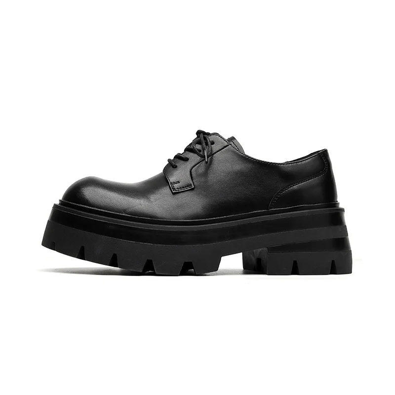 Tanguoant Tanguoant 2024 New Platform Korean Version Casual Black Premium Sense Men's Business Fashion Derby 8133-R