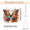 Rose Butterfly Fall 2D Flat DIY Diamond Painting Pendant