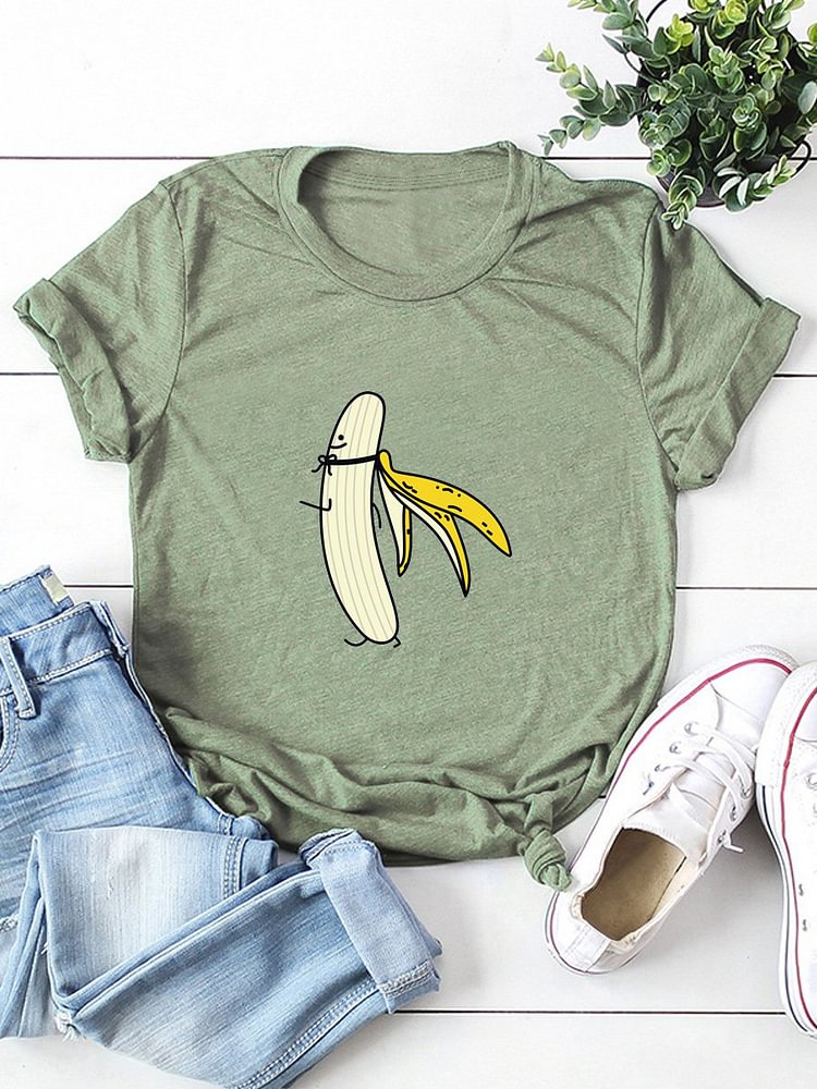 Bestdealfriday Banana Superman Graphic Tee
