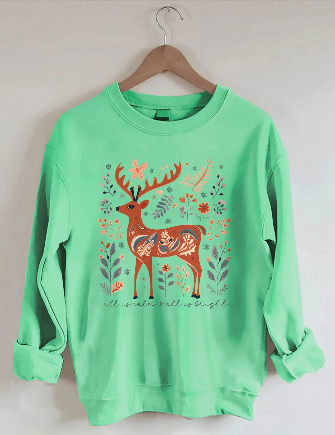All Is Calm All Is Bright Sweatshirt