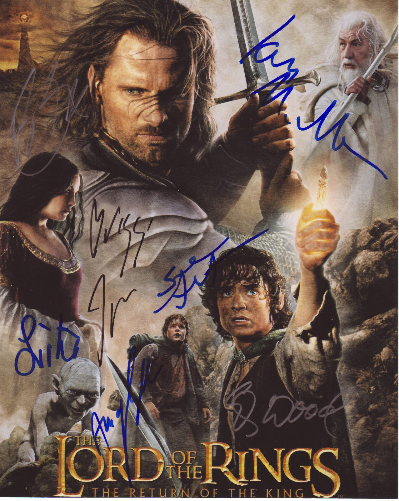 LORD OF THE RINGS CAST AUTOGRAPH SIGNED PP Photo Poster painting POSTER