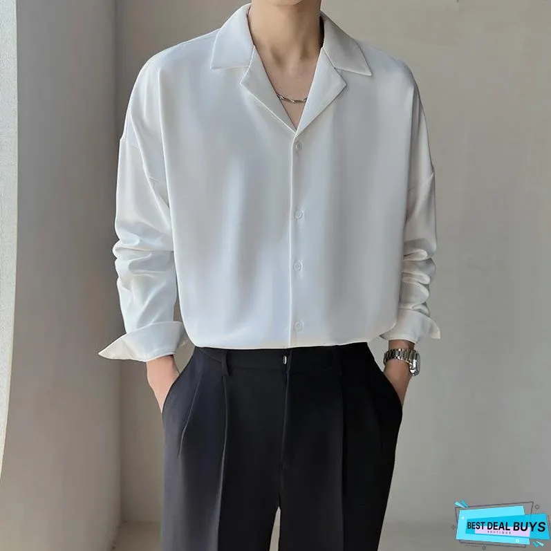 Fashion Solid Color Long Sleeve Shirt