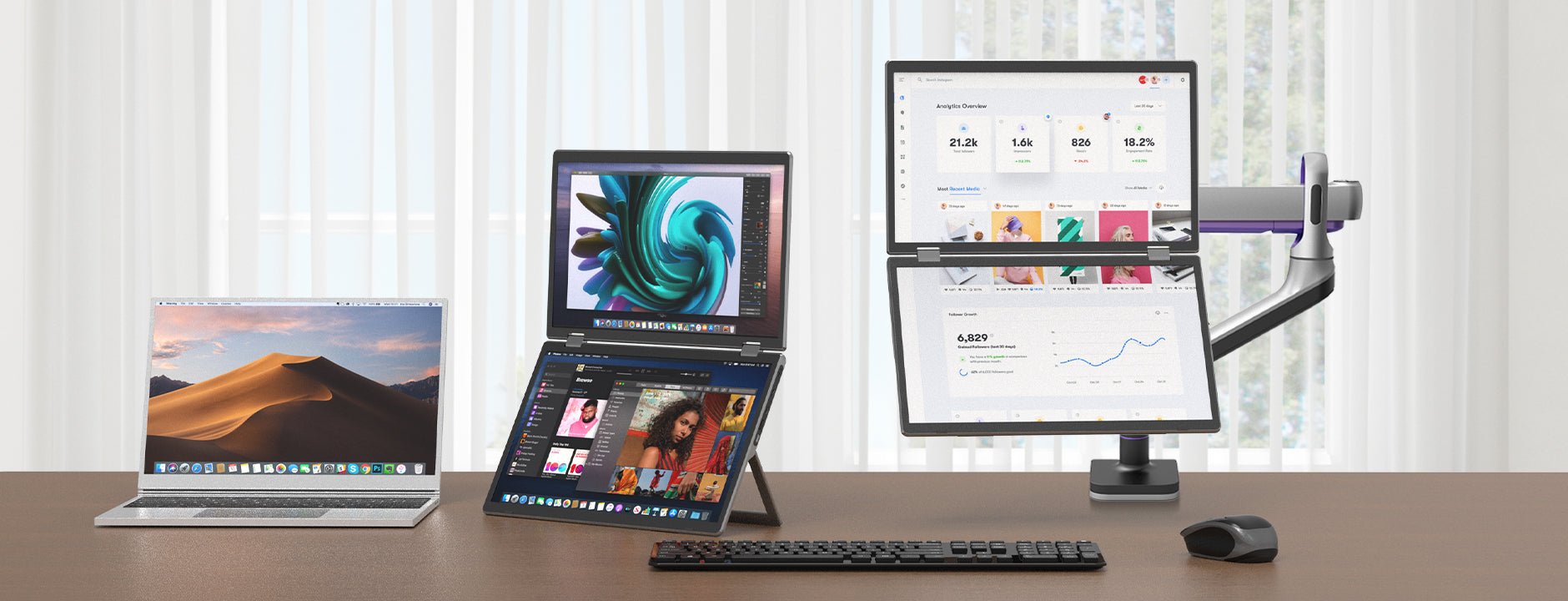 KEFEYA M2 Foldable Monitor Laptop Screen Extender, 15.6