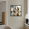 Diamond Painting-DIY Full Round Drill Girl And Horse