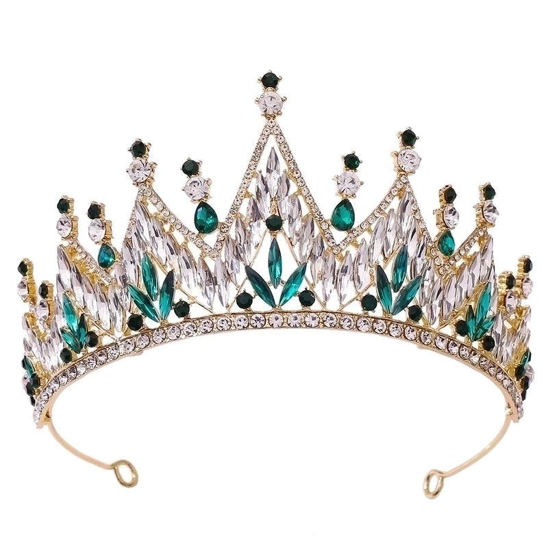Minimalist Crown Alloy Inlay Rhinestones Crown 1 Pair
