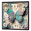 Framed Diamond Painting - Special Shaped - Butterfly Flower (25x25cm)