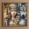 (Multistyle) Beauté Et Le Loup-Perceuse Ronde Peinture Diamant-40*40CM