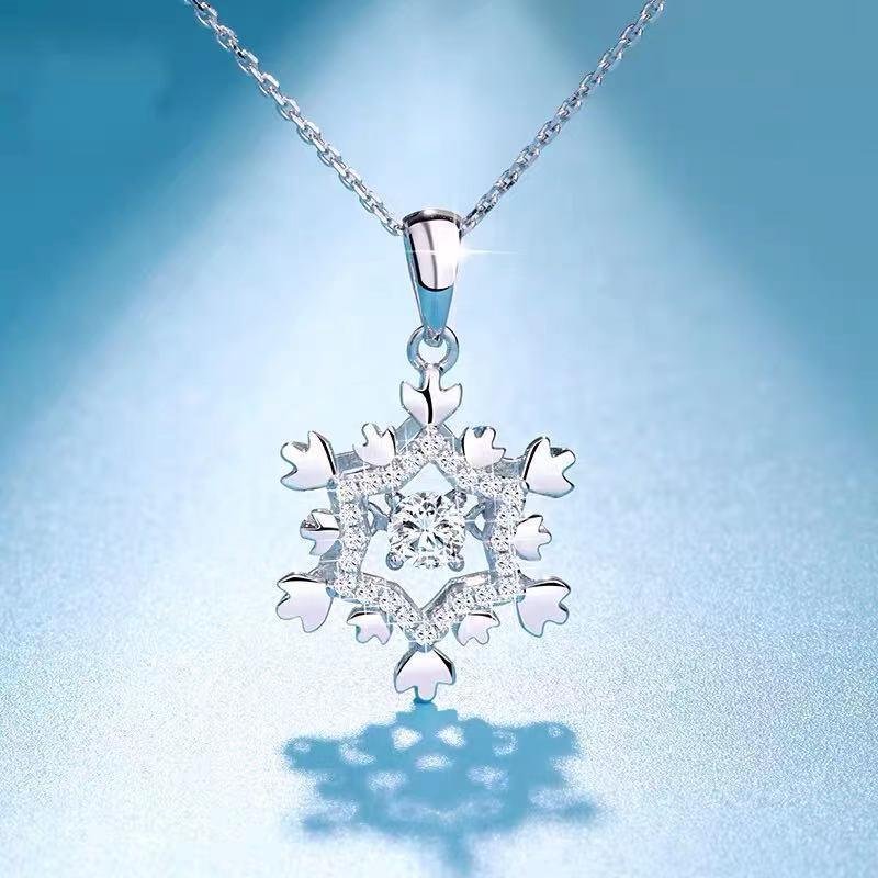 Adjustable Snowflake \u00f820mm Tin finish necklace 925 Silver choice of color cord