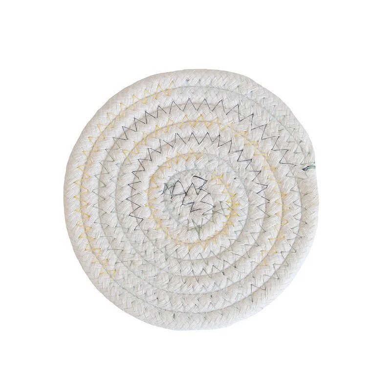 Handmade Cotton Rope Placemat Hand Woven Table Mats Napkin Tableware Drink Cup Coaster Insulation Pad Kitchen Dinner Home Decor