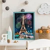 Diamond Painting -DIY Round Drill City Tower and Fireworks Festival(50X40CM)