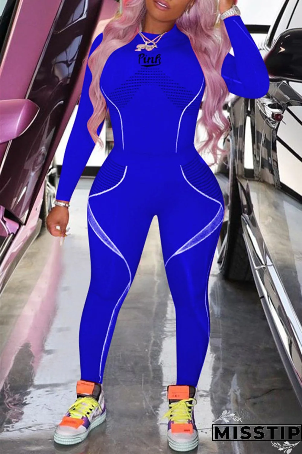 Black Fashion Sportswear Letter Print Basic O Neck Long Sleeve Two Pieces