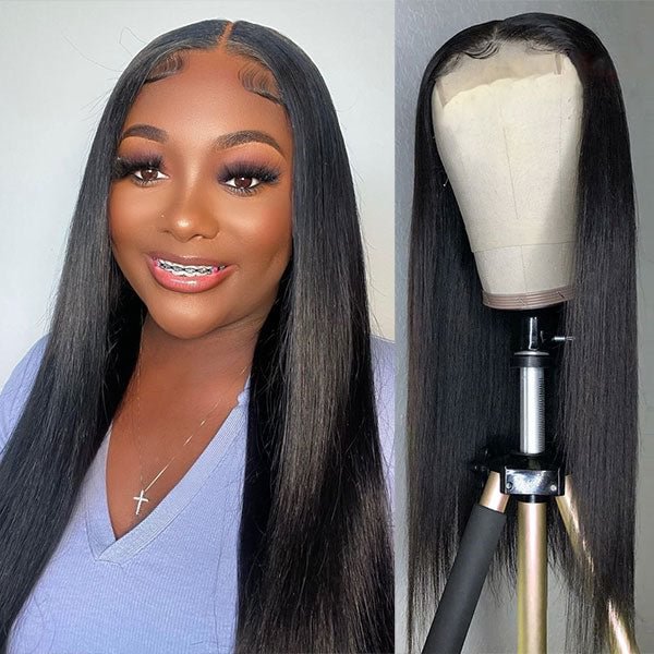 Junoda Hair Straight 4x4 13x4 Lace Closure Wig Pre-Plucked Wig With Baby Hair