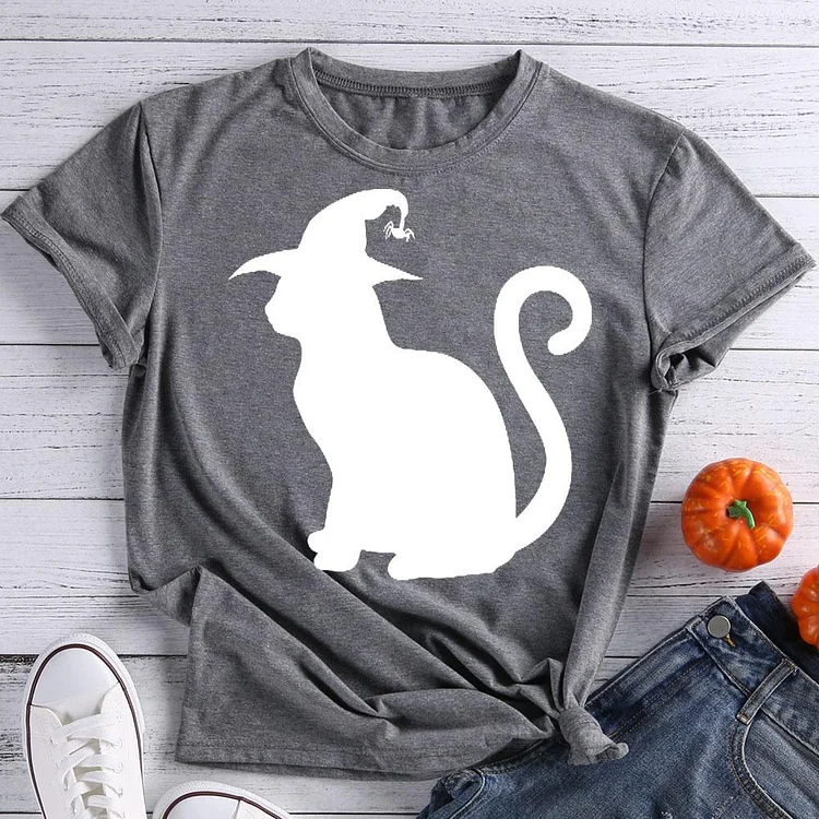 Cat  Halloween T-Shirt Tee -07870-Annaletters
