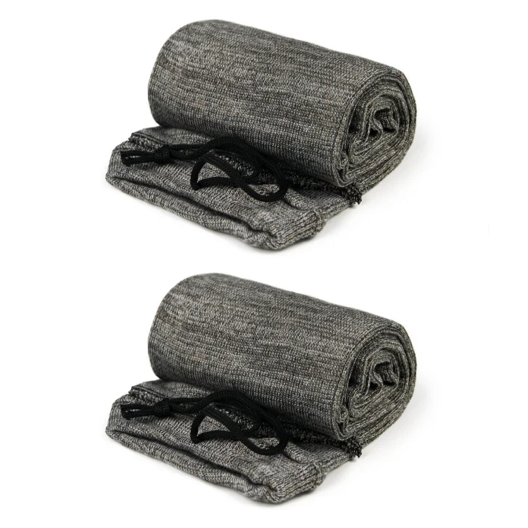 GUGULUZA 2 Pack Silicone Treated Knit Gun Sock Extra Wide 47 x 6 inches,Fits Rifle with Scopes