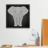 DIY Pearl Painting Elephant for Home Wall Decor(25x25cm)