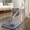 Cleaning Rotary Mop Wet Dry Use Floor Bucket Mop Cloth Hand-free for Home Office