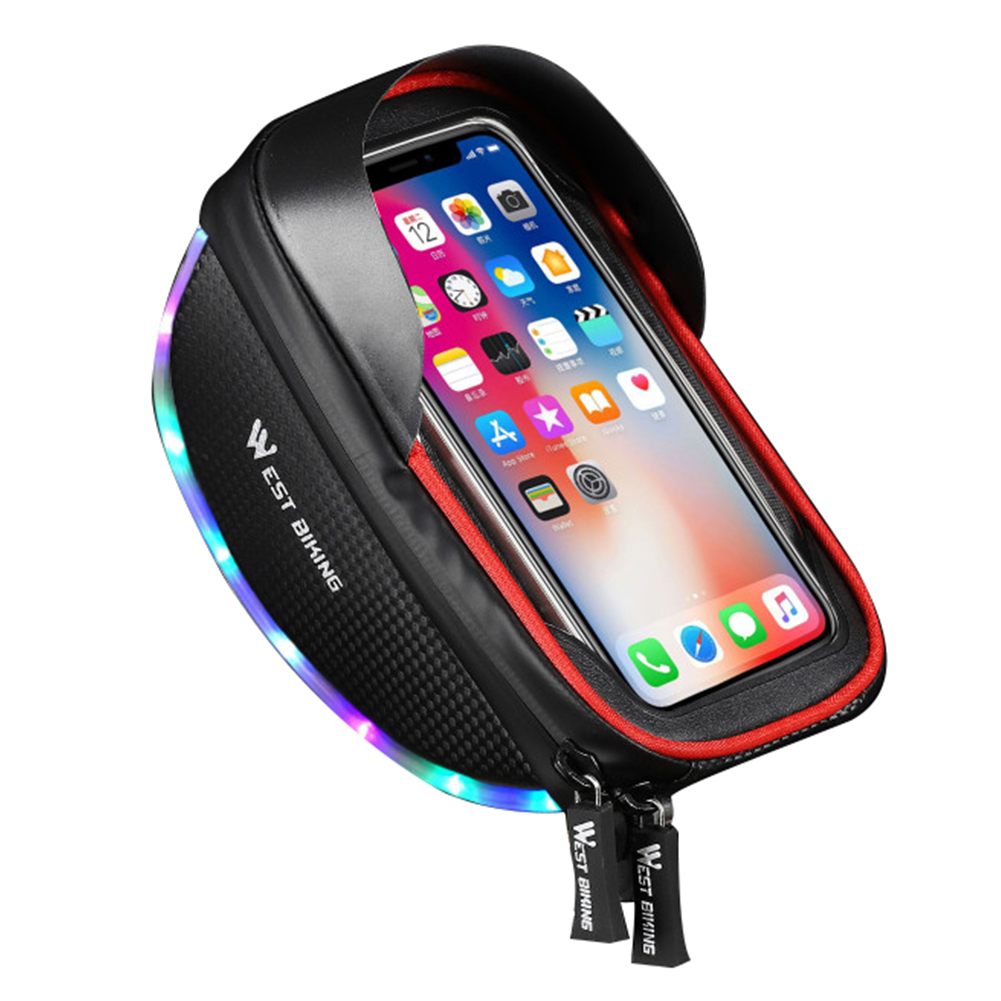 

WEST BIKING Bicycle Bag Bike Frame Front Handlebar Touch Screen Phone Case, 501 Original