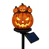Resin Solar Halloween Pumpkin Garden Stake Light Solar Lights Garden Decor
