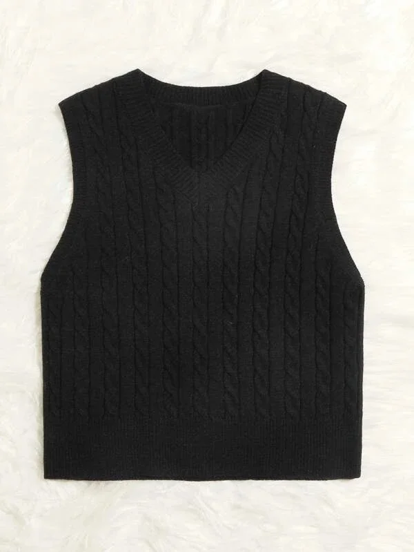 Wongn Wongn Sweaters Women's Knitted Vest Jumper V-Neck Vest Sweater Sleeveless Top Women