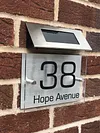 LED Solar House Number Light Digital Address Indication Doorplate Light