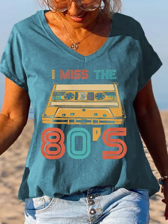Vintage I Miss The 80's Printed Graphic Tees