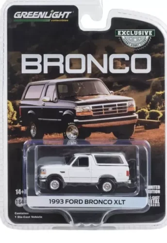 Dronehint 1:64 GreenLight HOBBY EXCLUSIVE Oxford White 1993 Ford Bronco XLT OJ Simpson NEW Toy