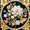 Fleur-Peinture diamant en forme sp&eacute;ciale-30*30cm